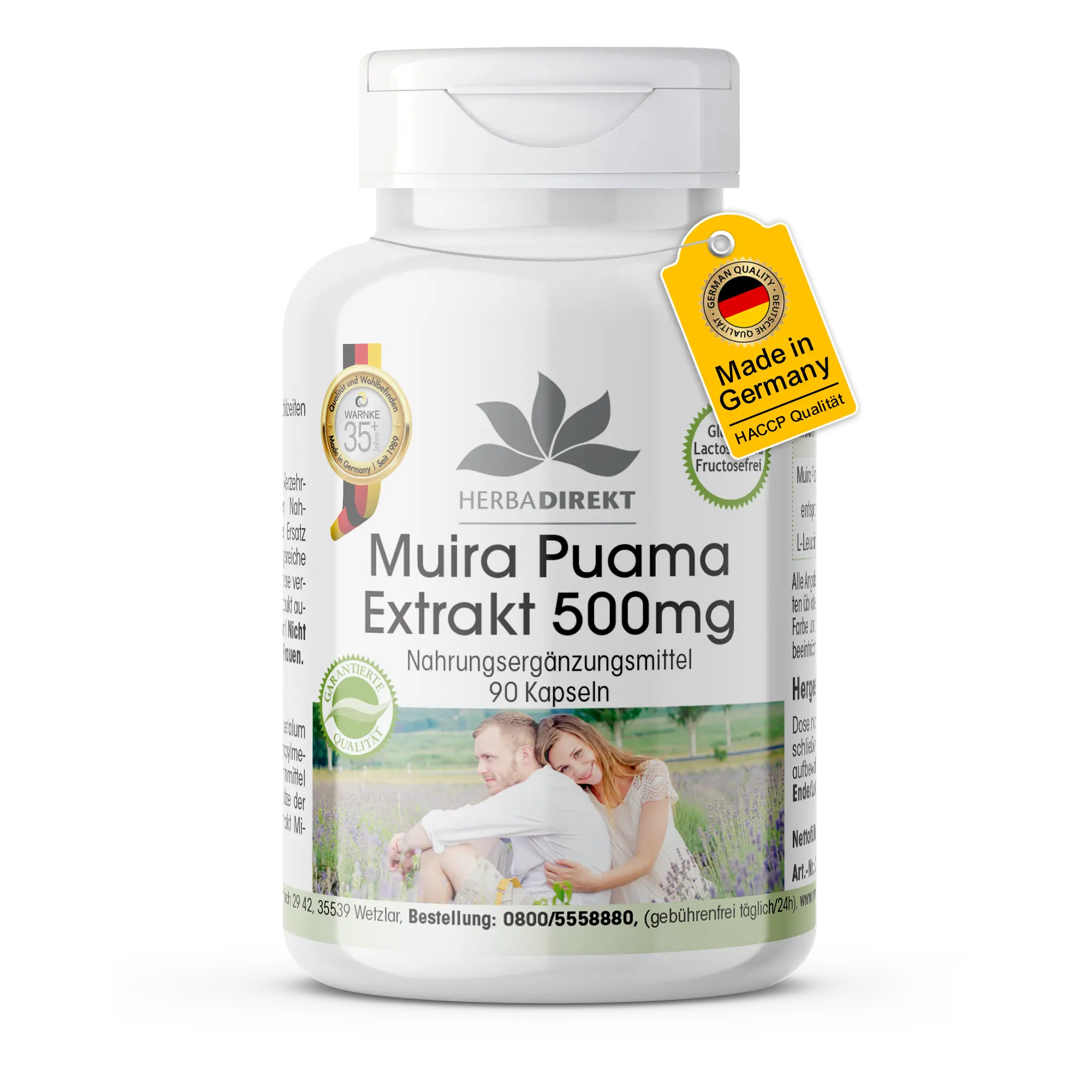 Catuaba Extract 500mg - 120 capsules - high strength & vegan
